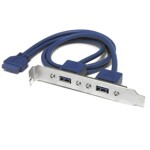 StarTech Accessory USB3SPLATE 2Port USB3.0 A Female/IDC Female Slot Plate Adapter Blue Retail