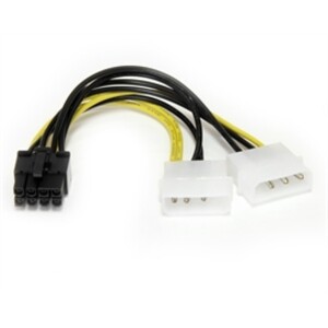 StarTech Accessory LP4PCIEX8ADP 6inch LP4 to 8-Pin PCI Express Video Card Power Cable Adapter Retail