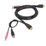 SIIG Cable CE-KV0211-S1 1.8M Cable Kit for USB/HDMI KVM Switches (with Audio and Mic)