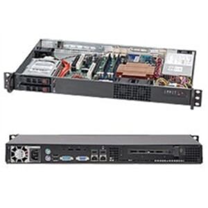 Supermicro Case CSE-510T-203B 1U High-Efficiency Low Noise 2.5inch Drive Bay 200W Black