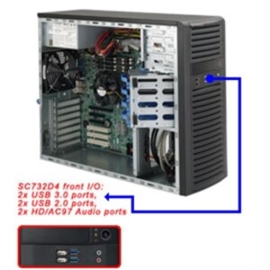 Supermicro Case CSE-732D4-903B Mid-tower 900W 80PLUS 4x3.5inch SAS/SATA Black Retail