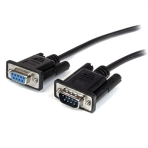 StarTech Cable MXT1001MBK 1m Straight Through Serial DB9 RS232 Male /Female Black Retail