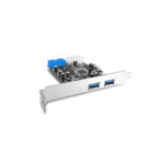 Vantec IO Card UGT-PC345 4-Port SuperSpeed USB 3.0 PCI Express Host Card with Internal 20-Pin Retail