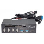 Rosewill Storage RDCR-11004 5.25inch 2Port USB3 4Port USB2 Hub eSATA Multi-in-1 Card Reader Retail