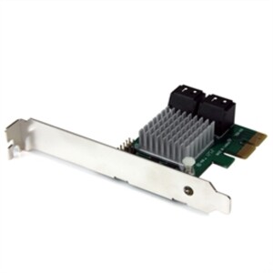 StarTech Controller Card PEXSAT34RH 4Port PCI Express SATA 6Gbps RAID with Heatsink Retail