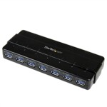 StarTech Accessory ST7300USB3B 7 Port USB 3.0 Hub Desktop USB Hub with Power Adapter Black Retail