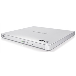 LG Storage GP65NW60 External Slim DVDRW 8X USB White with Cyberlink Software 9.5mm Retail