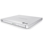 LG Storage GP65NW60 External Slim DVDRW 8X USB White with Cyberlink Software 9.5mm Retail