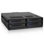 ICY DOCK Removable Storage MB324SP-B 4Bay 2.5inch SAS/SATA HDD/SSD H ot Swap Mobile Rack for Single 5.25inch Bay Retail