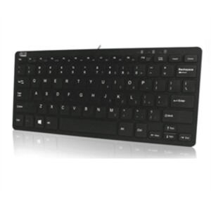 Adesso Keyboard AKB-510HB SlimTouch 11.25inch Mini Multimedia Keyboard with 2xUSB Hubs Retail