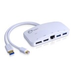 SIIG Accessory JU-H30212-S1 Mini-DP Video Dock with USB 3.0 LAN Hub White Retail