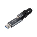 PNY Removable Storage P-FDI128LA02GC-RB 128GB DUO LINK USB 3.0 OTG Flash Drive for iOS Retail