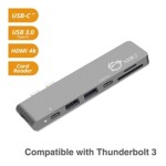 SIIG Accessory JU-TB0512-S1 Thunderbolt 3 USB Hub HDMI with Card Reader Space Gray Retail